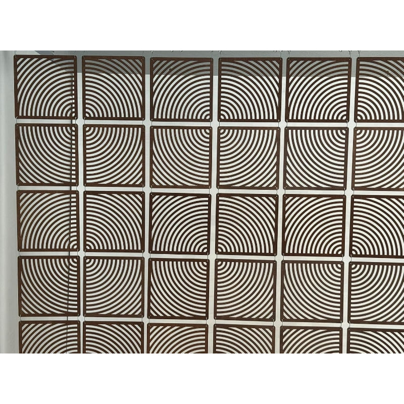 Dark Walnut 12 Panel Hanging Room Divider