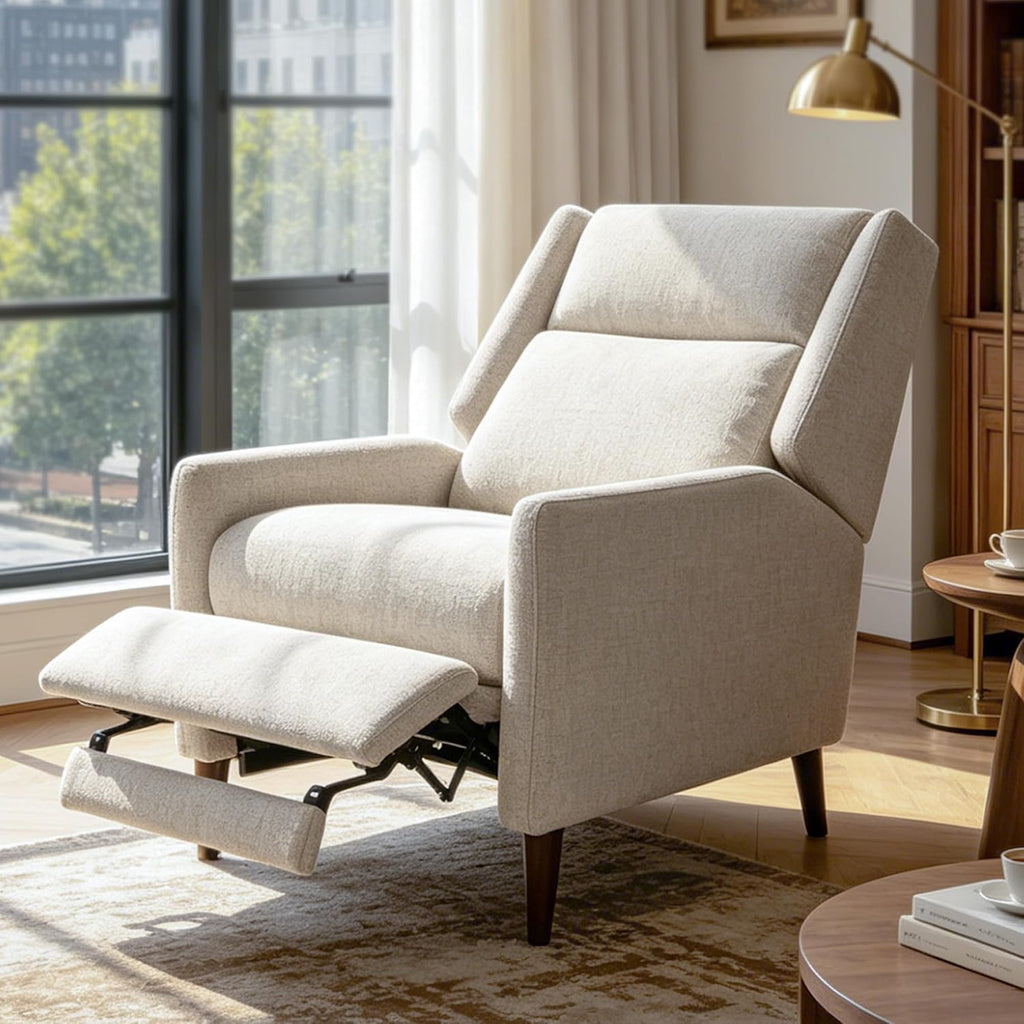 Beige Extra Wide Manual Recliner