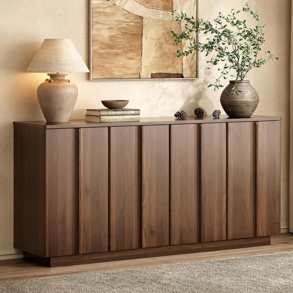 61" Walnut Sideboard Buffet