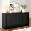63" Black 4 Barn Doors Buffet