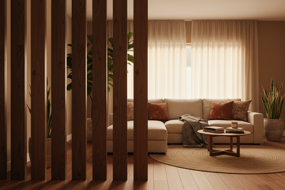 Dark Walnut Room Dividers